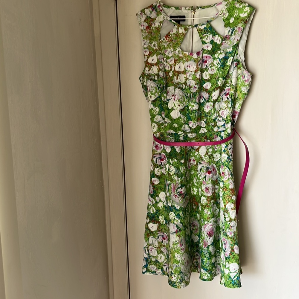 Floral print dress. Size 16. AGB   Flared skirt - Picture 2 of 9